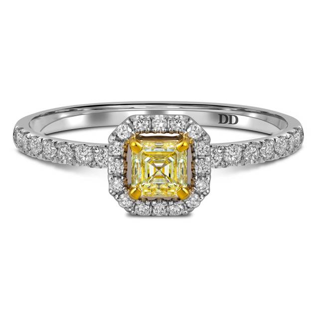 Помолвочное кольцо из белого золота с бриллиантами (062825)