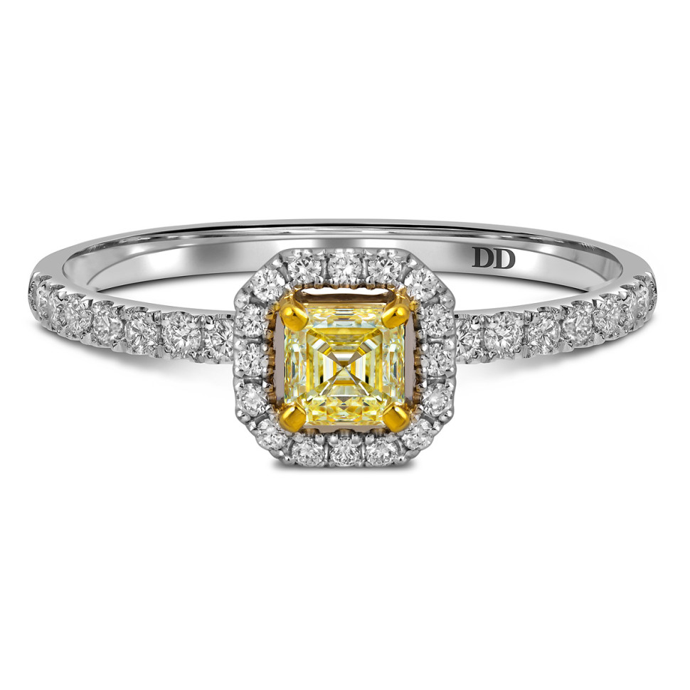 Помолвочное кольцо из белого золота с бриллиантами (062825)