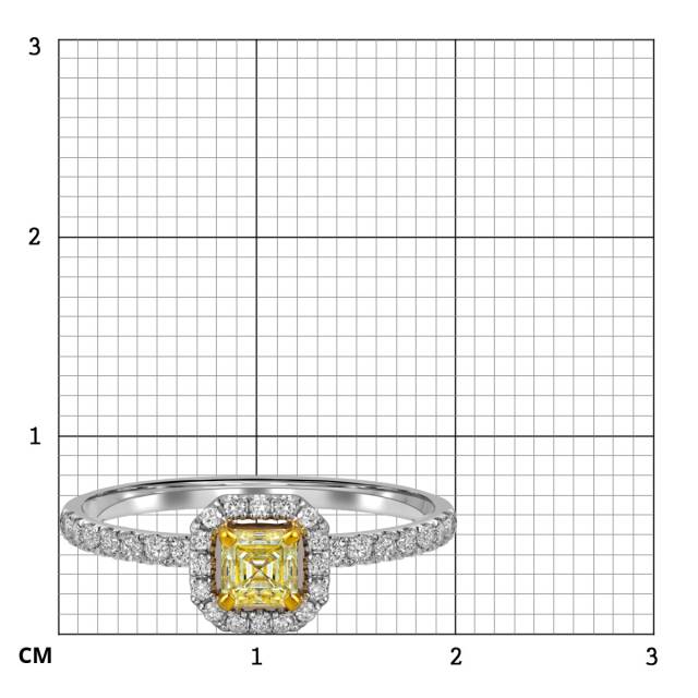 Помолвочное кольцо из белого золота с бриллиантами (062825)