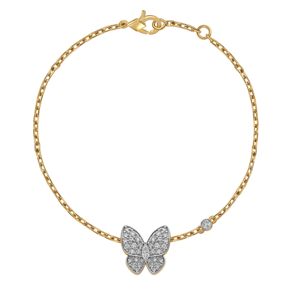 Браслет из жёлтого золота с бриллиантами 