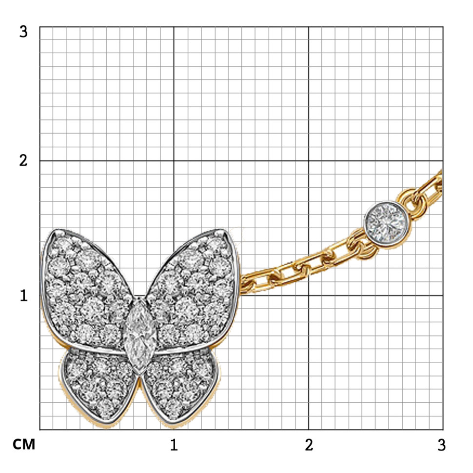 Браслет из жёлтого золота с бриллиантами 