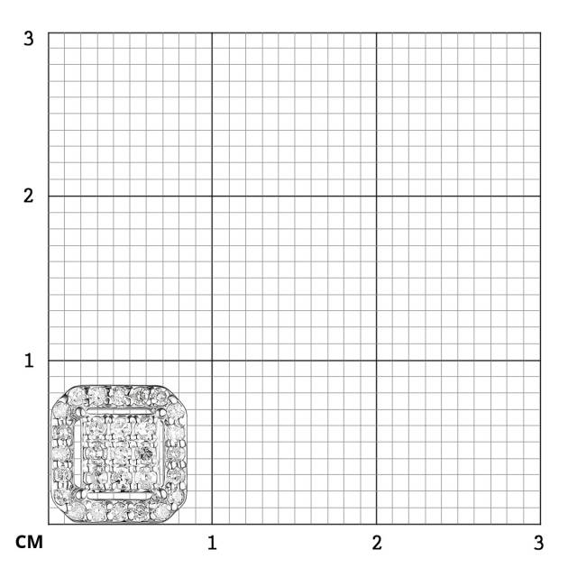 Кулон из белого золота с бриллиантами (055206)