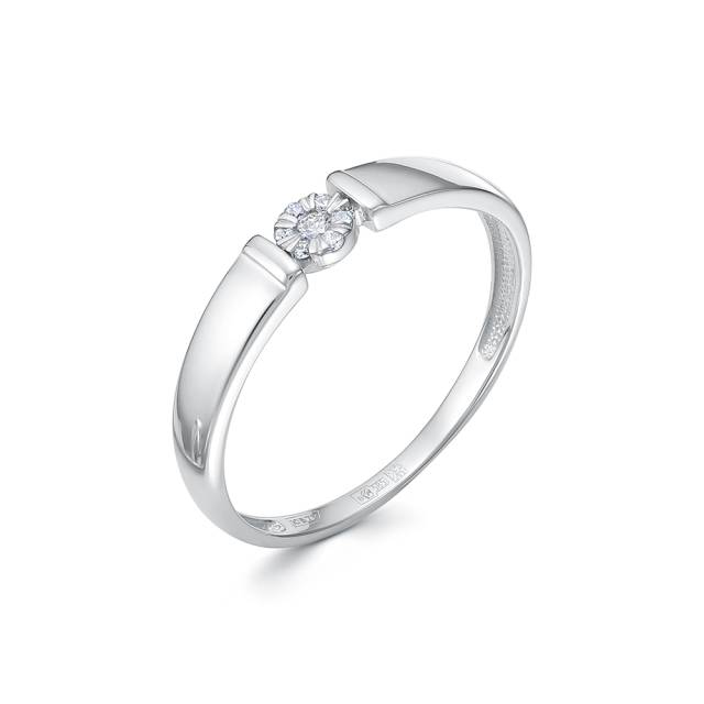 Кольцо из белого золота с бриллиантами (061090)