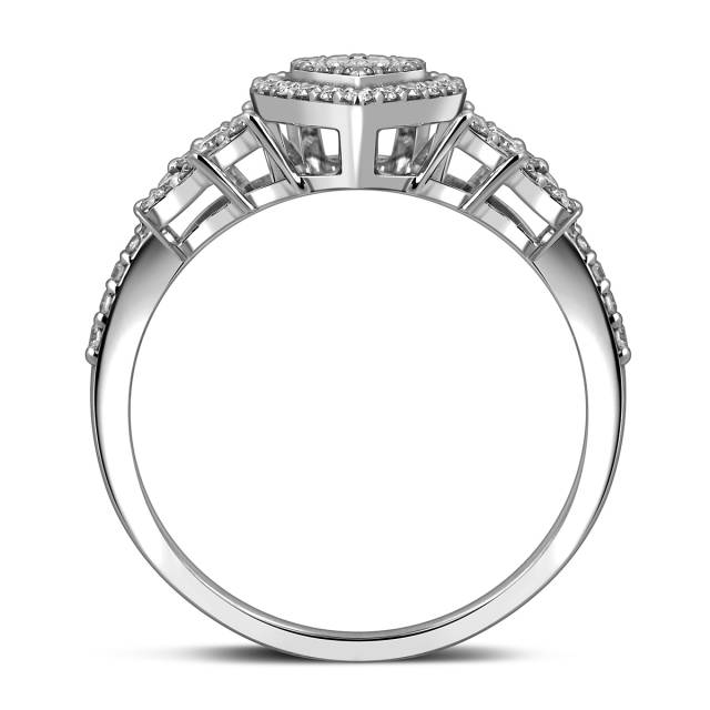 Кольцо из белого золота с бриллиантами (063728)