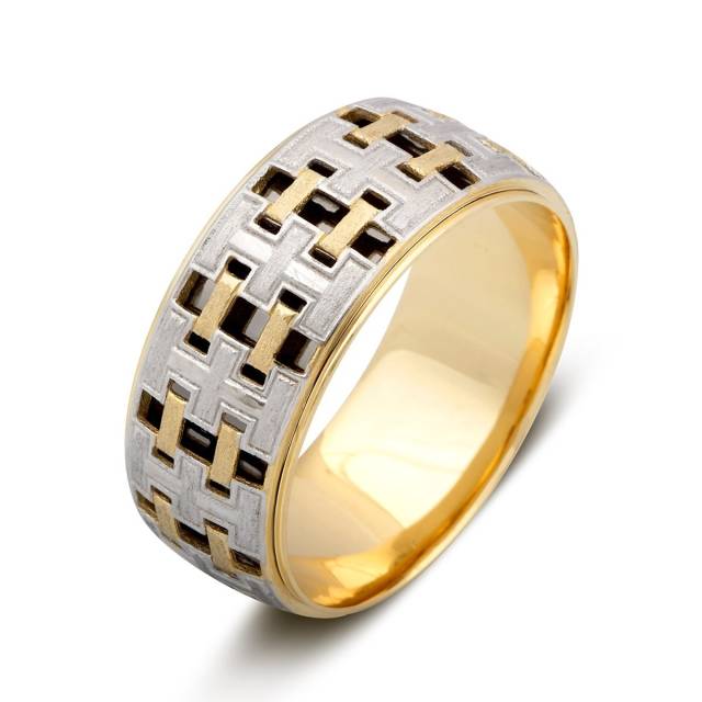 Обручальное кольцо из комбинированного золота (024481)