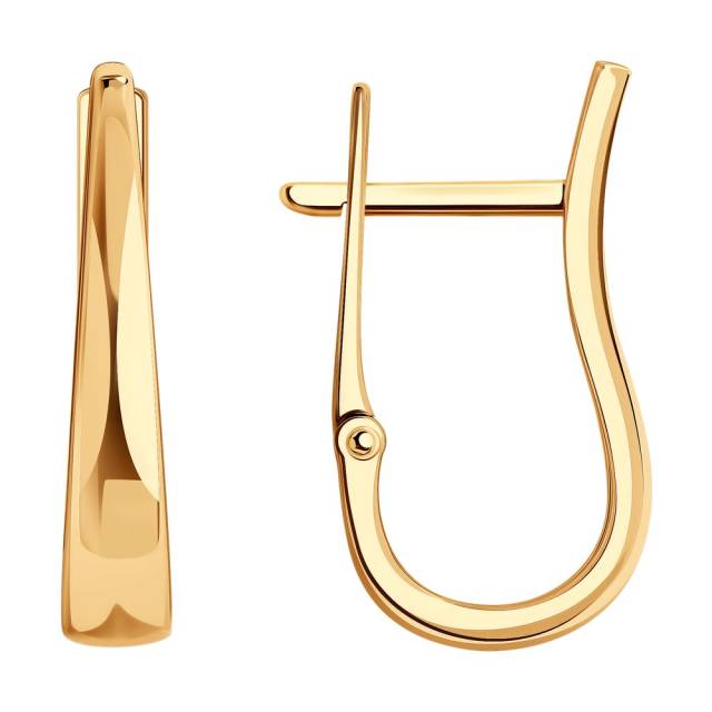 Серьги из красного золота (045728)