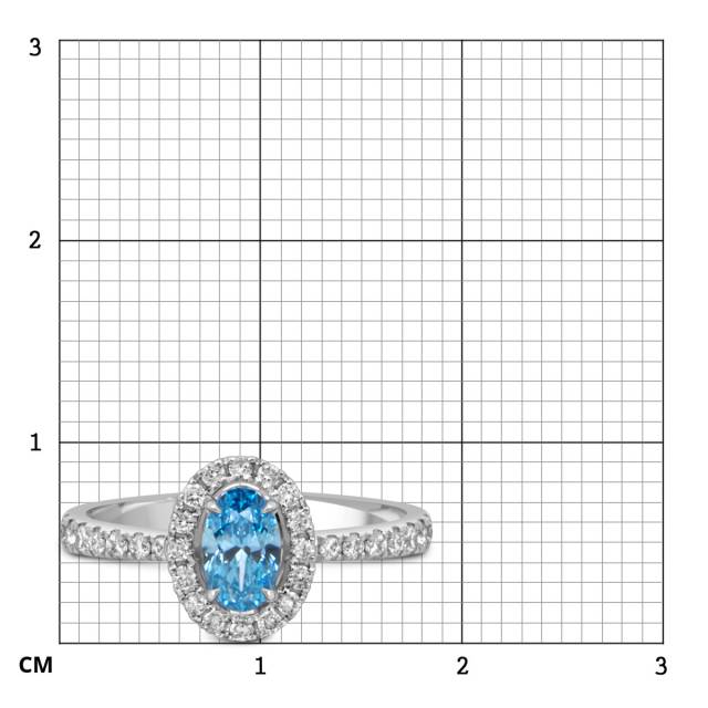 Кольцо из белого золота с бриллиантами (060197)