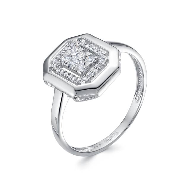 Кольцо из белого золота с бриллиантами (060406)