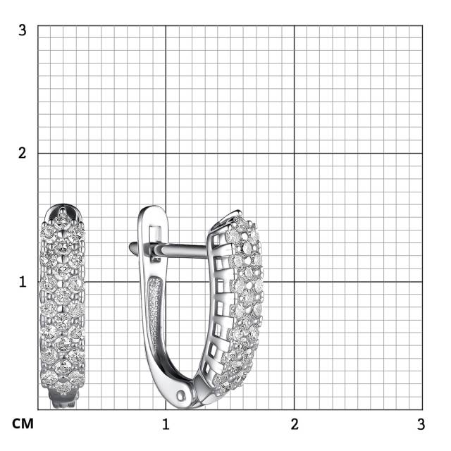 Серьги из белого золота с бриллиантами (060488)