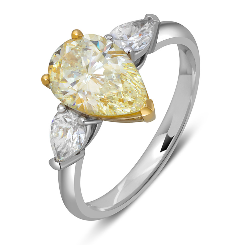 Помолвочное кольцо из белого золота с бриллиантами (051964)