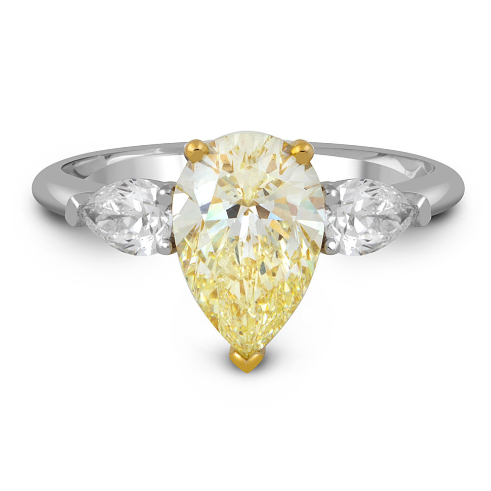 Помолвочное кольцо из белого золота с бриллиантами (051964)