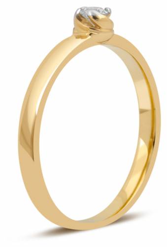 Помолвочное кольцо из жёлтого золота с бриллиантом 16.5