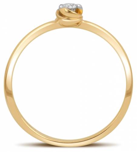 Помолвочное кольцо из жёлтого золота с бриллиантом 16.5