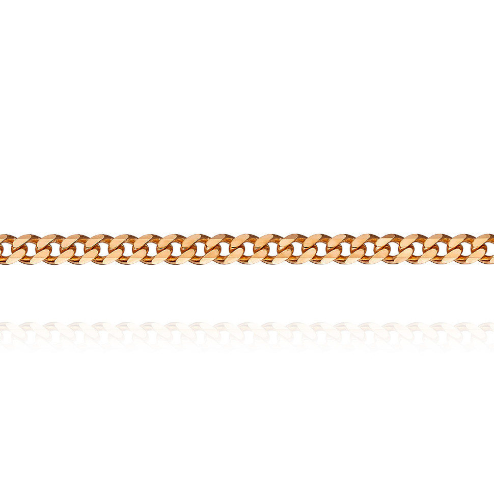 Цепь из красного золота, плетение Панцирное (044274)
