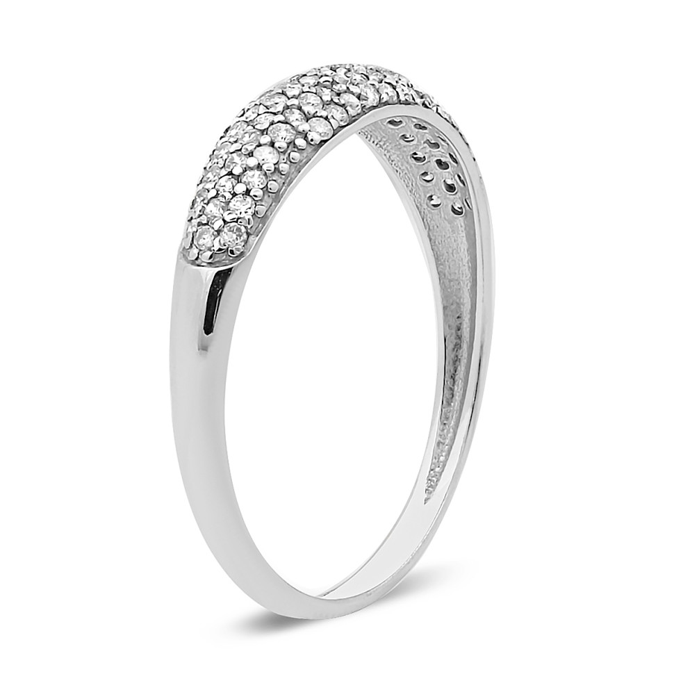 Кольцо из белого золота с бриллиантами (027158)