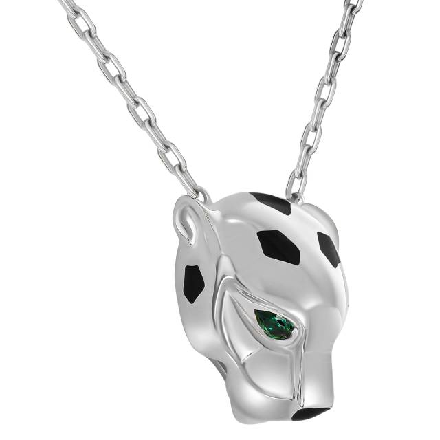 Колье из белого золота с цирконами (060536)