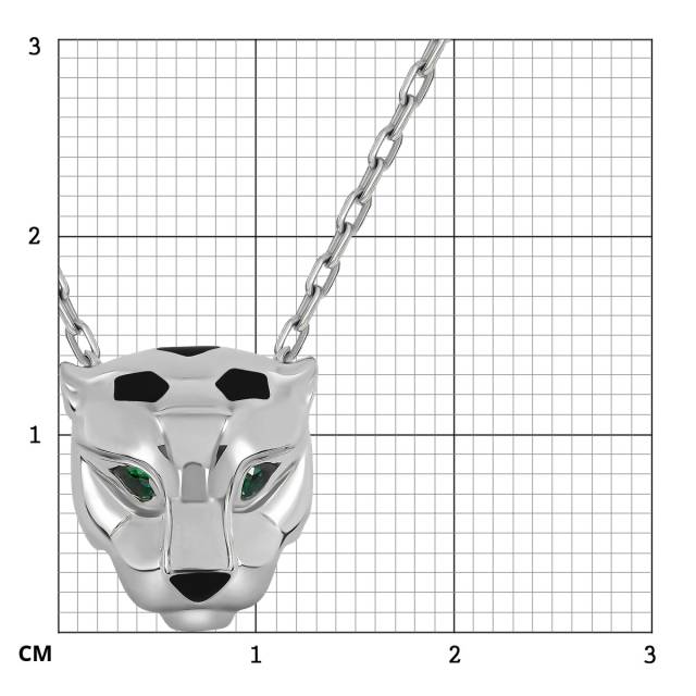 Колье из белого золота с цирконами (060536)