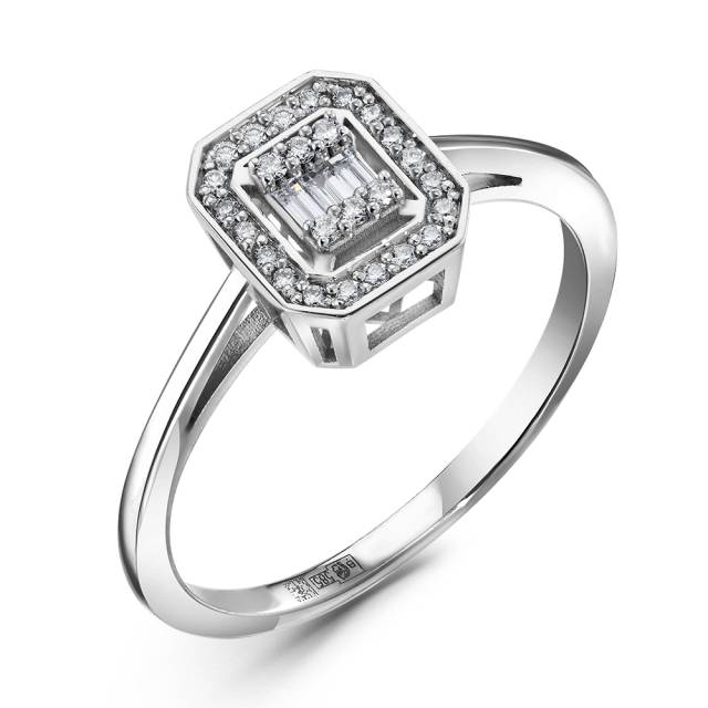 Кольцо из белого золота с бриллиантами (060867)