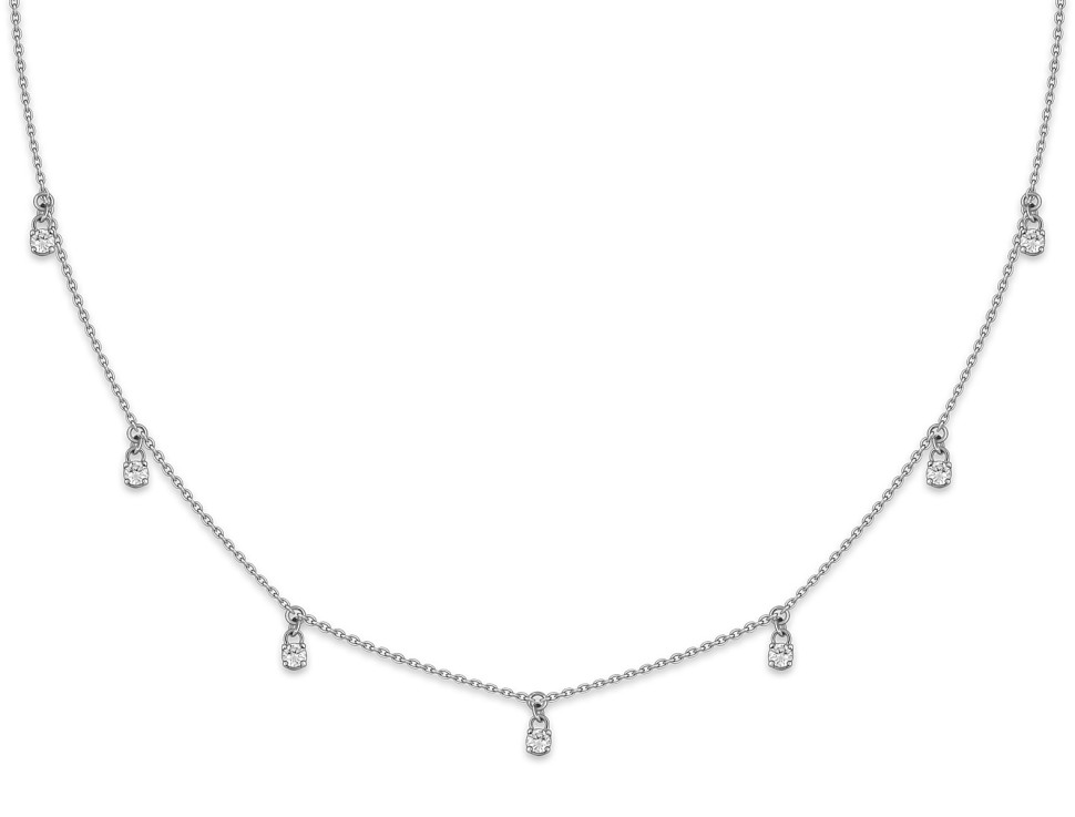 Колье из белого золота с бриллиантами 