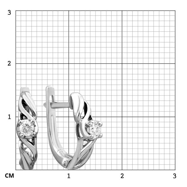 Серьги из белого золота с бриллиантами (025917)