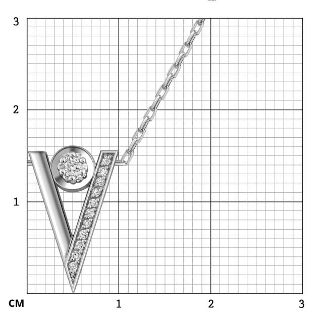 Колье из белого золота с бриллиантами (060476)