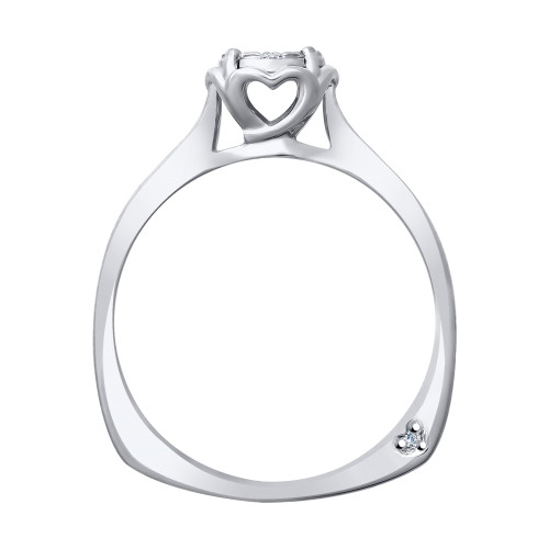 Помолвочное кольцо из белого золота с бриллиантами (036370)