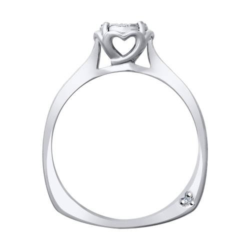 Помолвочное кольцо из белого золота с бриллиантами (036370)