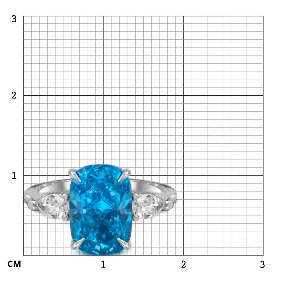 Помолвочное кольцо из белого золота с бриллиантами (058376)