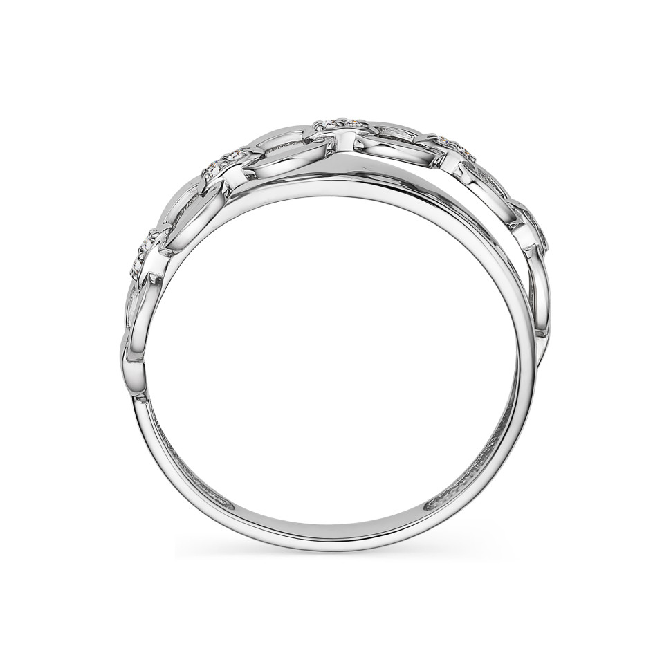 Кольцо из белого золота с бриллиантами (046238)