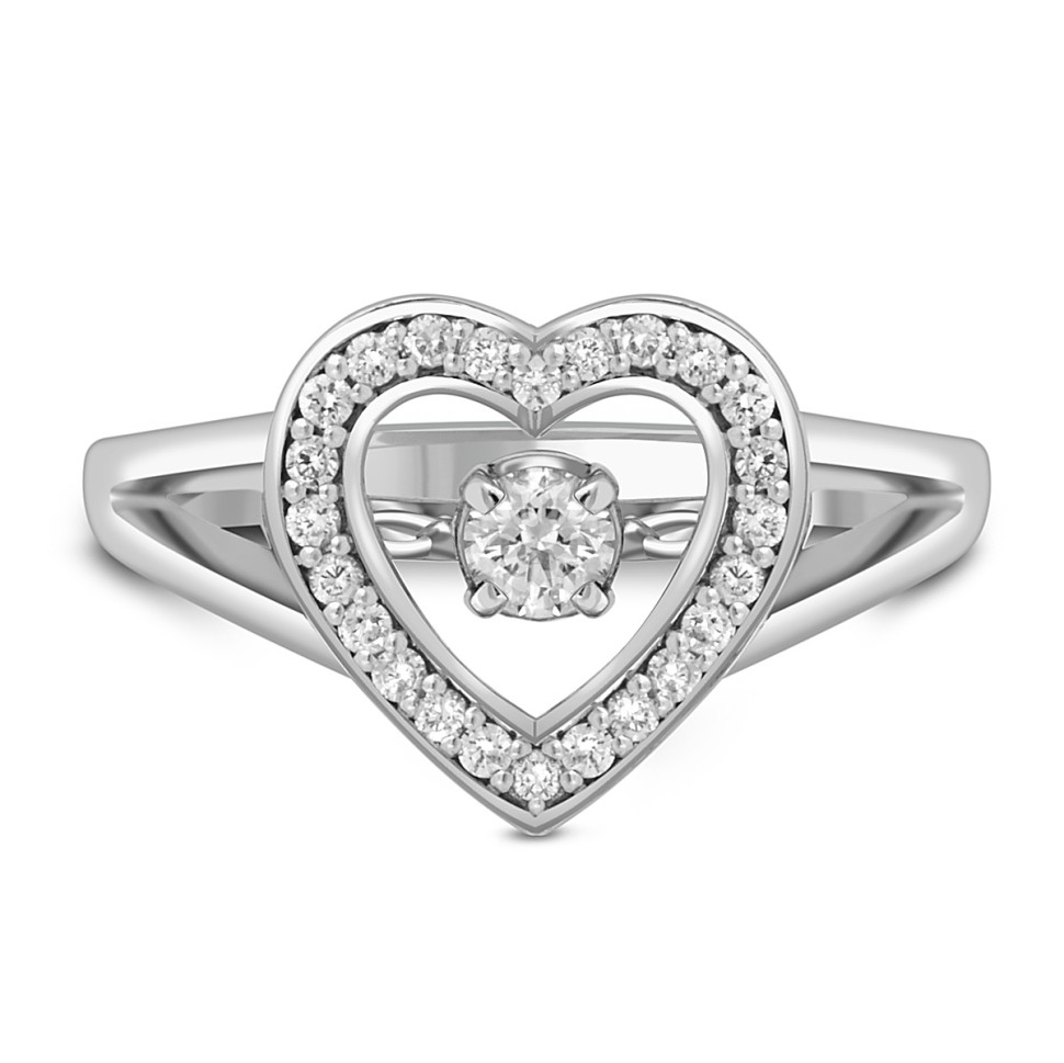 Кольцо из белого золота с бриллиантами (047826)