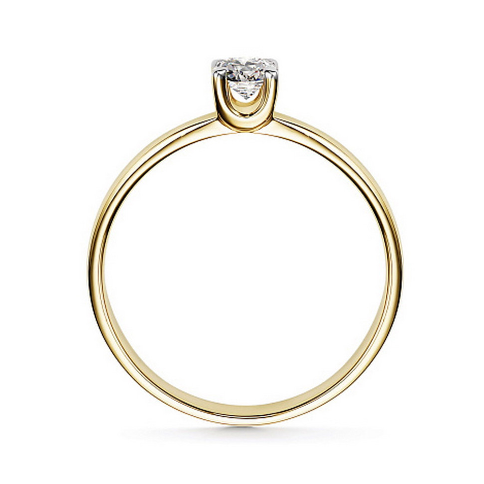 Помолвочное кольцо из жёлтого золота с бриллиантом (053653)