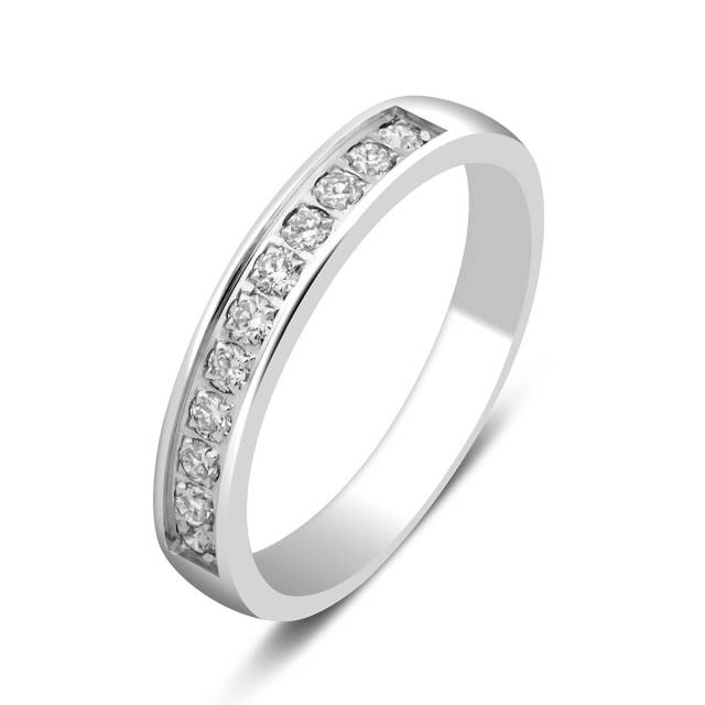 Кольцо из белого золота с бриллиантами (015211)