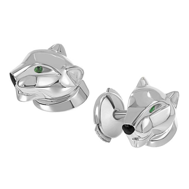 Серьги из белого золота с цирконами (060531)