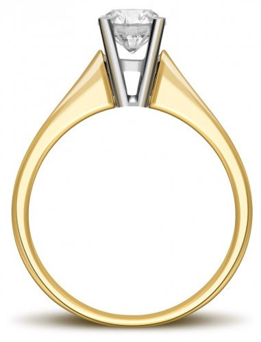 Помолвочное кольцо из жёлтого золота с бриллиантом 16.5