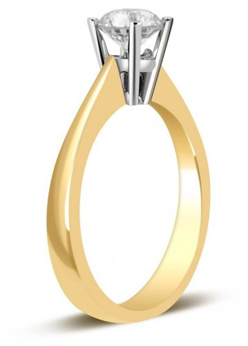 Помолвочное кольцо из жёлтого золота с бриллиантом 16.5