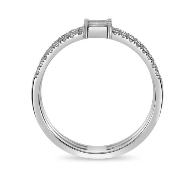 Кольцо из белого золота с бриллиантами (058636)