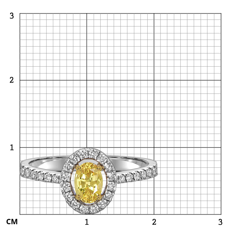 Помолвочное кольцо из белого золота с бриллиантами (059119)