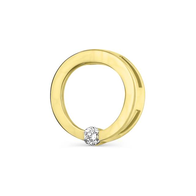 Кулон из жёлтого золота с бриллиантом (060930)