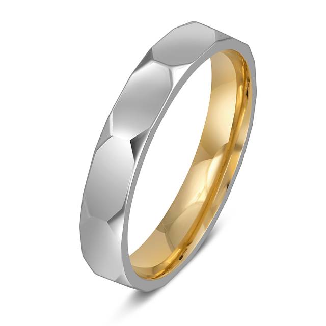 Обручальное кольцо из комбинированного золота Tiamo (054892)