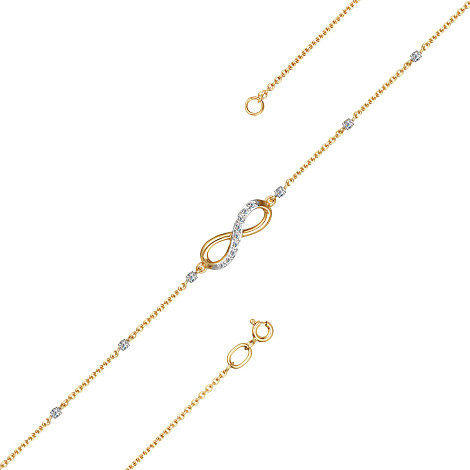 Браслет из жёлтого золота с бриллиантами (053301)