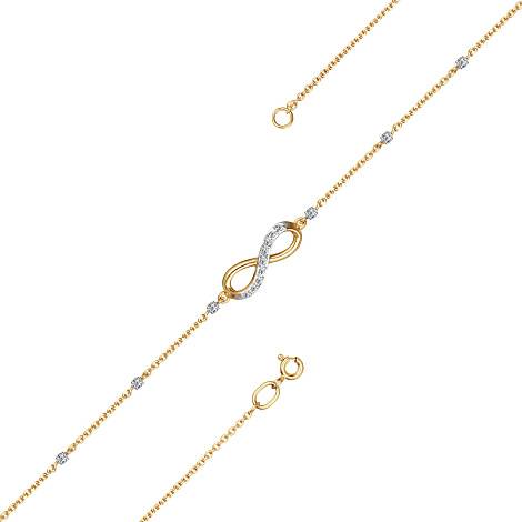 Браслет из жёлтого золота с бриллиантами (053301)