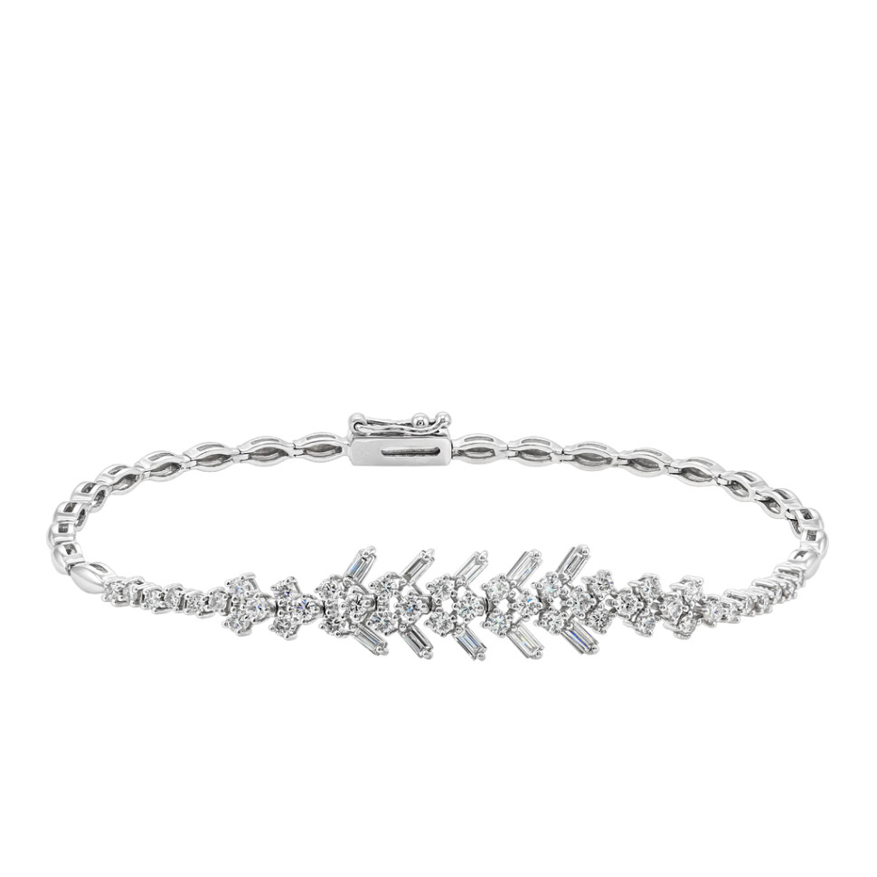 Браслет из белого золота с бриллиантами (052327)