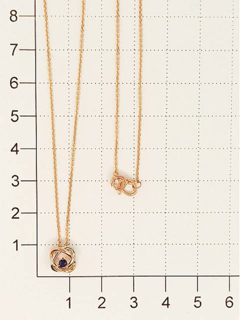 Колье из красного золота с сапфиром (051348)