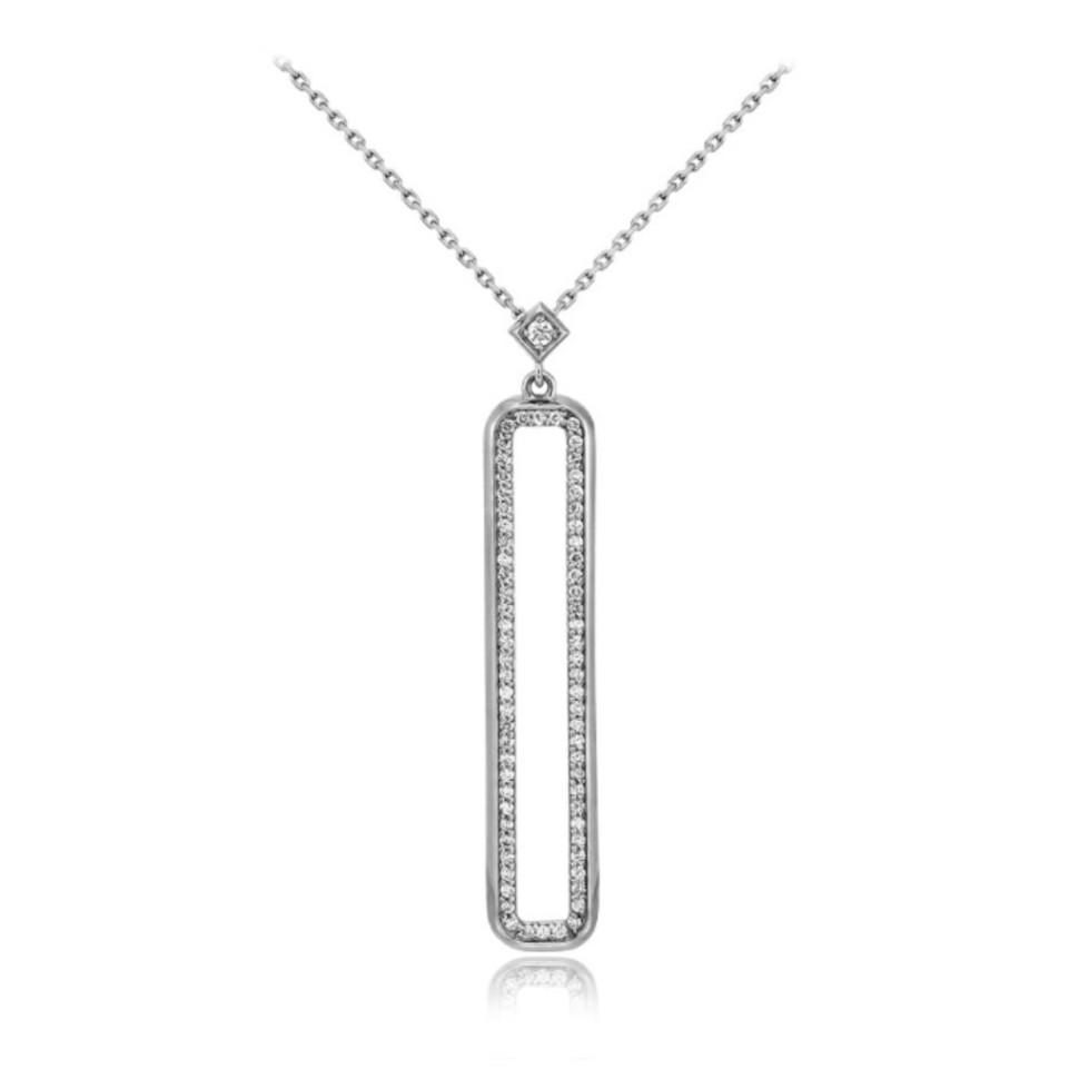 Колье из белого золота с бриллиантами (051582)