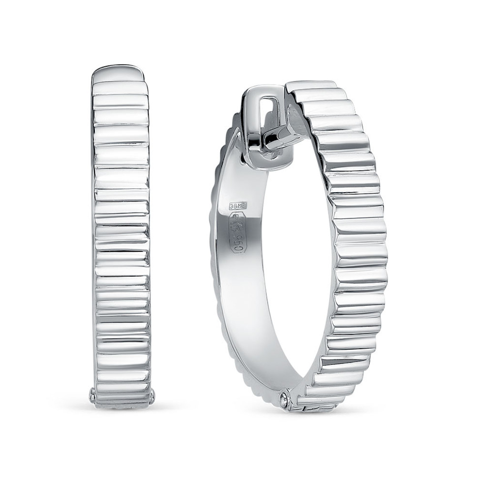 Серьги конго из платины  (056226)