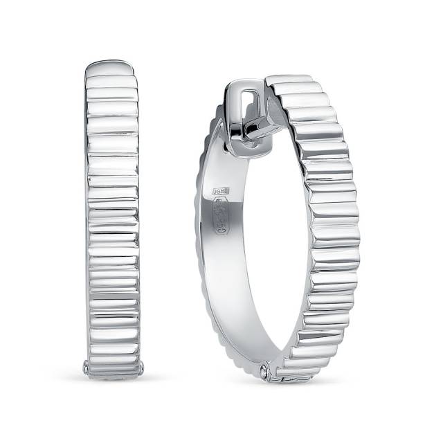 Серьги конго из платины  (056226)