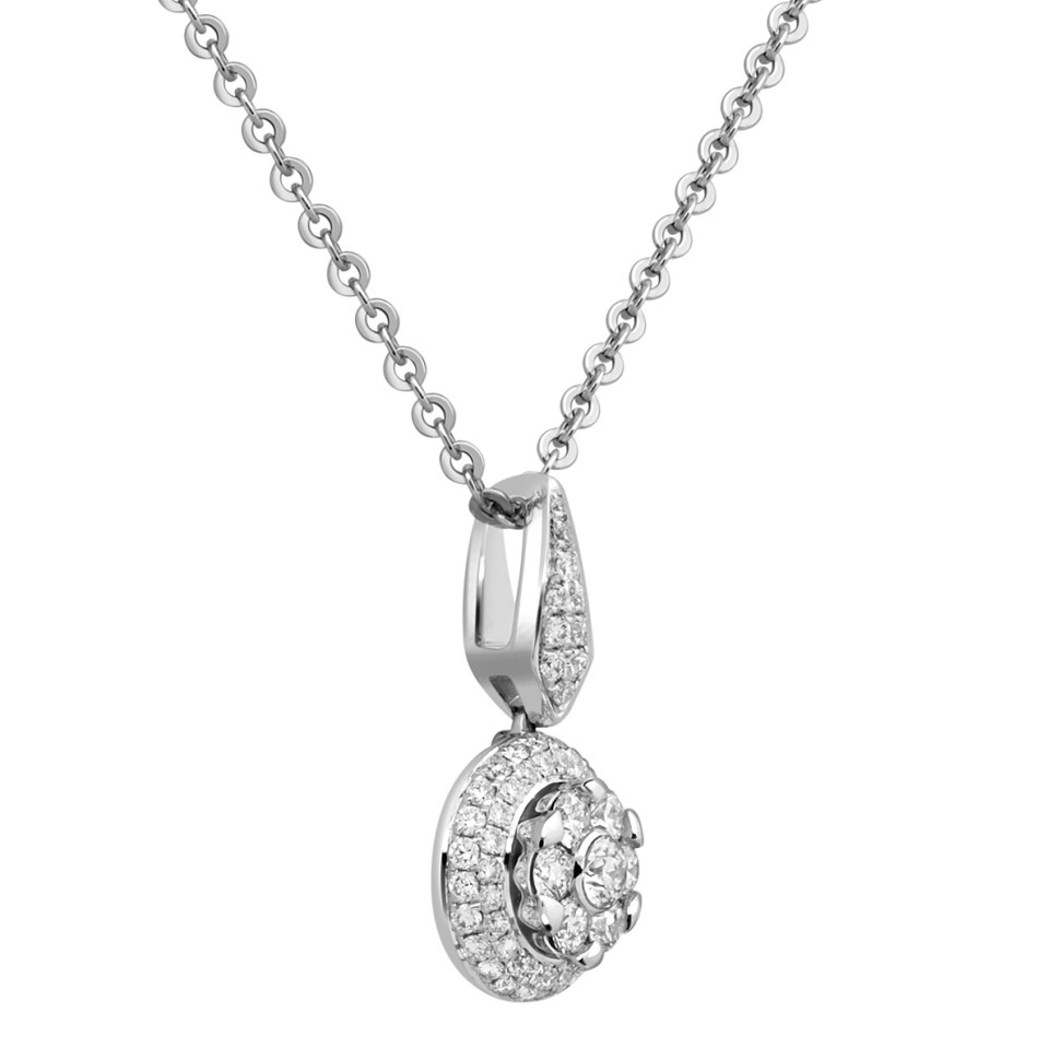 Колье из белого золота с бриллиантами (032146)