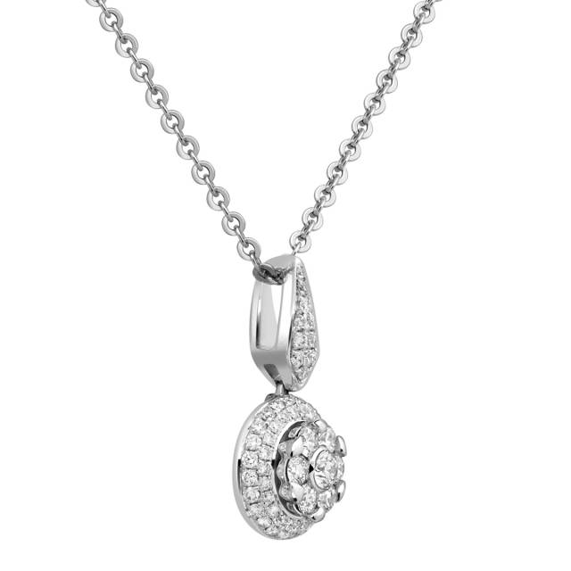 Колье из белого золота с бриллиантами (032146)