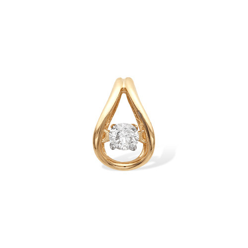 Кулон из красного золота с бриллиантом (040857)