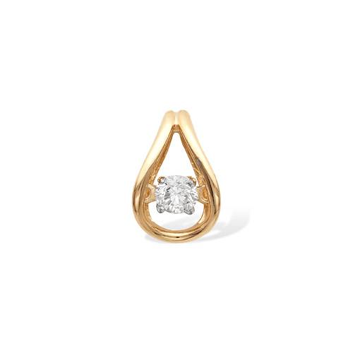 Кулон из красного золота с бриллиантом (040857)